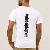 t-shirt Zwarte Logo van de globalplug Lime Green (Achterkant)