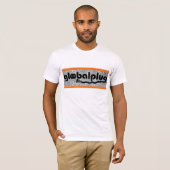 t-shirt Zwarte Logo van de globalplug Lime Green (Voorkant volledig)