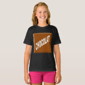 T-shirt Zwarte rots Design CHOCOLAT (Voorkant volledig)