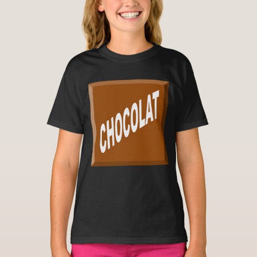 T-shirt Zwarte rots Design CHOCOLAT (Voorkant)