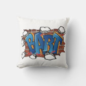 T-ShirtBART" Urban Graffiti Art - Breaking Through Kussen (Voorkant)