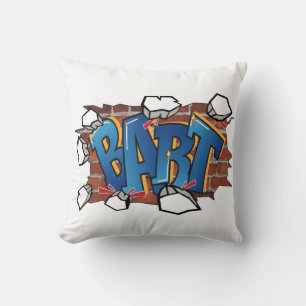 T-ShirtBART" Urbane Graffiti Kunst - Doorbreken Kussen
