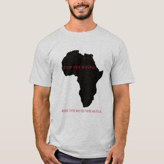 T-    ShirtBlack Afrika stopt het doden T-shirt