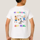 T-ShirtCute Math Humor - Be Rational Get Real Funn T-shirt (Achterkant)