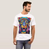 T-ShirtDJ Lion T-Shirt - Laat de beat los (Voorkant volledig)