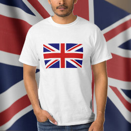 T Shirten met vlag van Britse Unievakker T-shirt