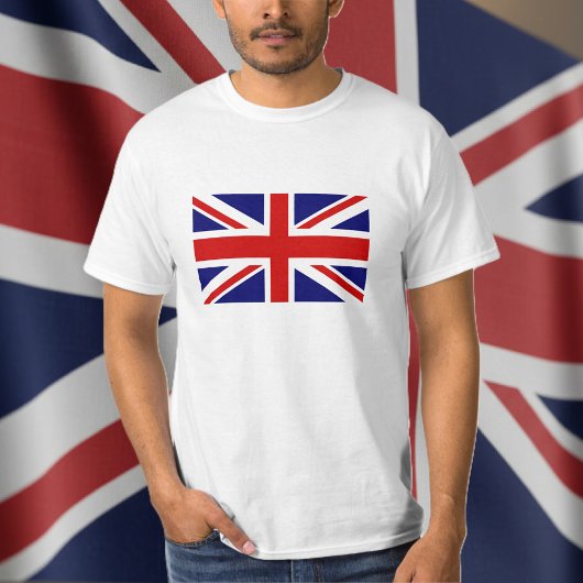 T Shirten met vlag van Britse Unievakker T-shirt