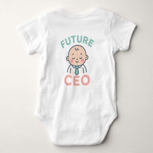 T-shirtje voor toekomstige CEO-baby | Cute Busines Romper (Achterkant)