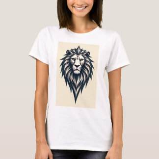 T-ShirtLion Logo: Een gewaagde, geometrische leeuw T-shirt