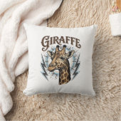 T-shirtontwerp met gegraveerde giraffe en bliksem kussen (Deken)