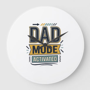 T-shirtontwerp met vintage gravure 'Dad Mode geact Grote Klok