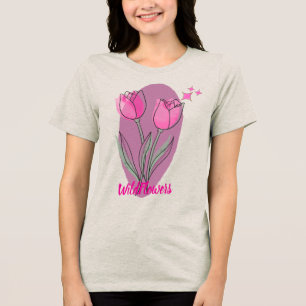 T-shirtontwerp met wilde bloemen ADVcreators Artik Tri-Blend Shirt