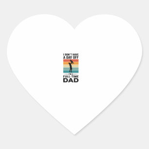 T-shirtontwerp voor fulltime papa met vintage graf hart sticker