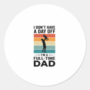 T-shirtontwerp voor fulltime papa met vintage graf ronde sticker
