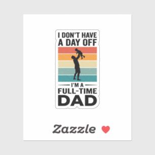 T-shirtontwerp voor fulltime papa met vintage graf sticker
