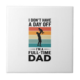 T-shirtontwerp voor fulltime papa met vintage graf tegeltje