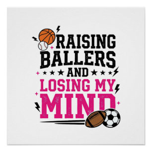 T-shirtontwerp voor sportmoeder van Ballers Vintag Perfect Poster