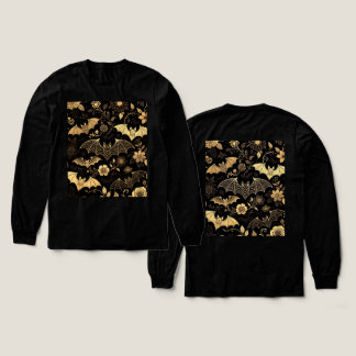 T-shirtpatroon met gouden vleermuizen Tri-Blend shirt