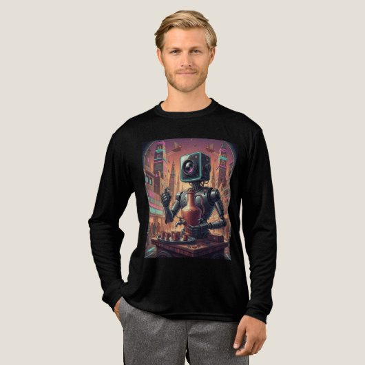 T-ShirtRobot Juice Seller – Futuristic Egyptian St Tri-Blend Shirt (Voorkant)
