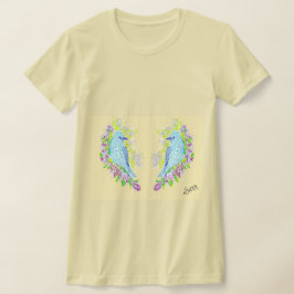T-shirts : Blauwe vogelpest van geluk