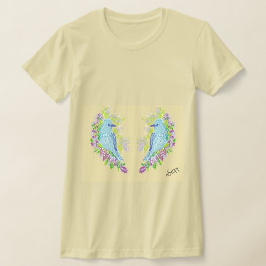 T-shirts : Blauwe vogelpest van geluk (Laagn)