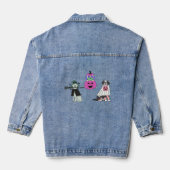 T-shirts, cadeau voor vader, kinderkleding denim jacket (Achterkant)