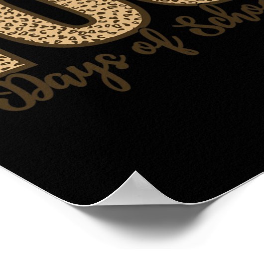 T - shirts Cheetah Leopard 100 dagen school Poster (Hoek)