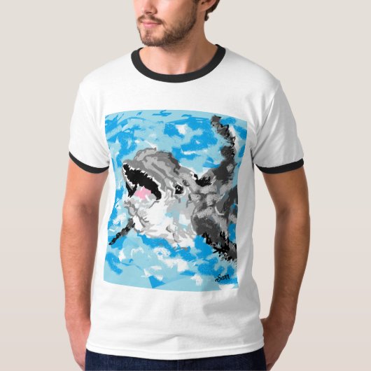 T-shirts: Dolfijn bij het spelen T-shirt (Voorkant)