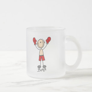 T-shirts en cadeaus met boksen met stickfiguren matglas koffiemok