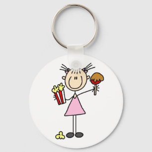 T-shirts en cadeaus met popcorn en suikerspin sleutelhanger