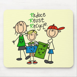 T-shirts en cadeaus met Reduce, Reuse, Recycle Muismat