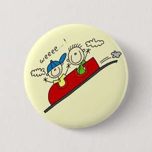 T-shirts en cadeaus voor achtbaanritten ronde button 5,7 cm