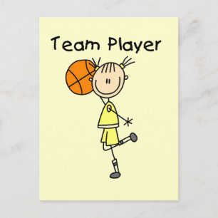 T-shirts en cadeaus voor B-Ball-teamspelers Briefkaart