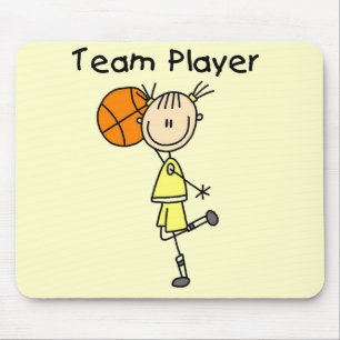 T-shirts en cadeaus voor B-Ball-teamspelers Muismat