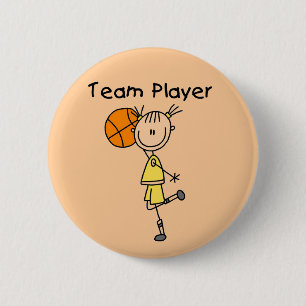 T-shirts en cadeaus voor B-Ball-teamspelers Ronde Button 5,7 Cm