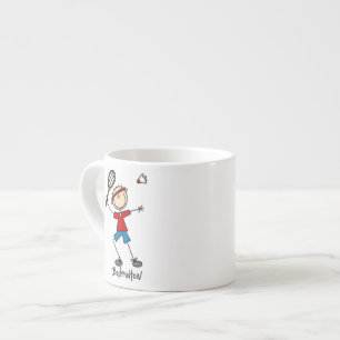 T-shirts en cadeaus voor badmintonspelers espresso kop