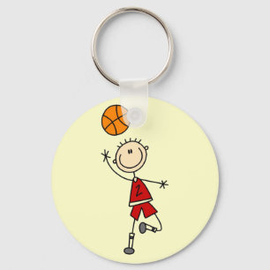 T-shirts en cadeaus voor basketbalspelende jongens sleutelhanger