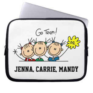 T-shirts en cadeaus voor cheerleaders van Go Team Laptop Sleeve