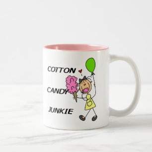 T-shirts en cadeaus voor Cotton Candy Junkies Tweekleurige Koffiemok