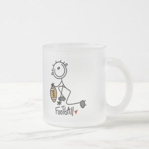 T-shirts en cadeaus voor de liefde van voetbal matglas koffiemok