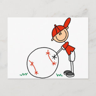 T-shirts en cadeaus voor jongens honkbal aanpassen briefkaart