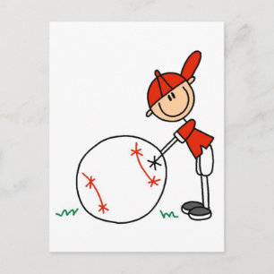 T-shirts en cadeaus voor jongens honkbal aanpassen briefkaart