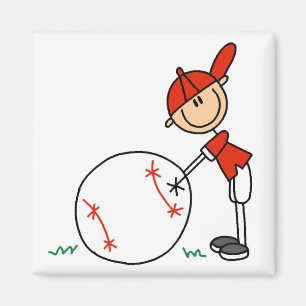 T-shirts en cadeaus voor jongens honkbal aanpassen magneet