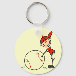 T-shirts en cadeaus voor jongens honkbal aanpassen sleutelhanger