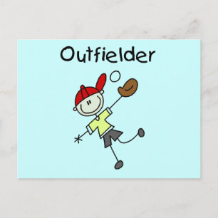 T-shirts en cadeaus voor jongens outfielders briefkaart