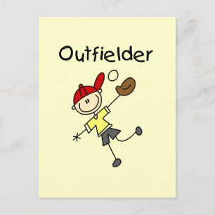 T-shirts en cadeaus voor jongens outfielders briefkaart