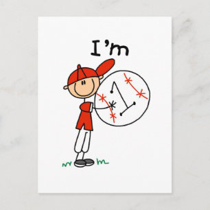 T-shirts en cadeaus voor jongenshonkbal Ik ben 1 Briefkaart