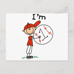 T-shirts en cadeaus voor jongenshonkbal Ik ben 1 Briefkaart