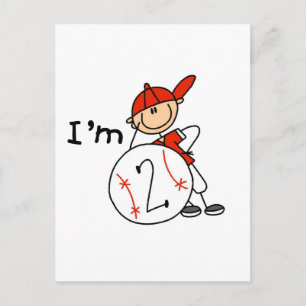 T-shirts en cadeaus voor jongenshonkbal van 2 briefkaart