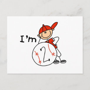 T-shirts en cadeaus voor jongenshonkbal van 2 briefkaart